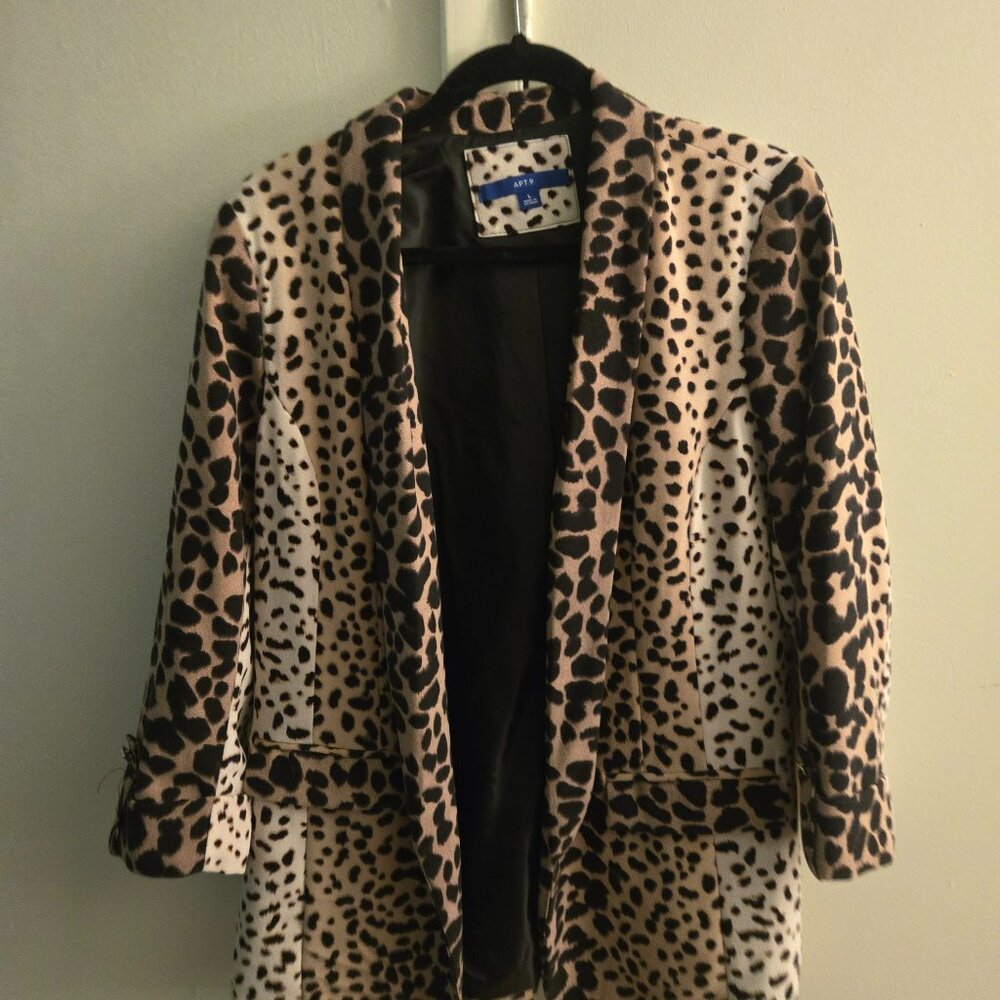 🐆 Apt. 9 Leopard Print Blazer – Size Large (Never Worn!) 🐆